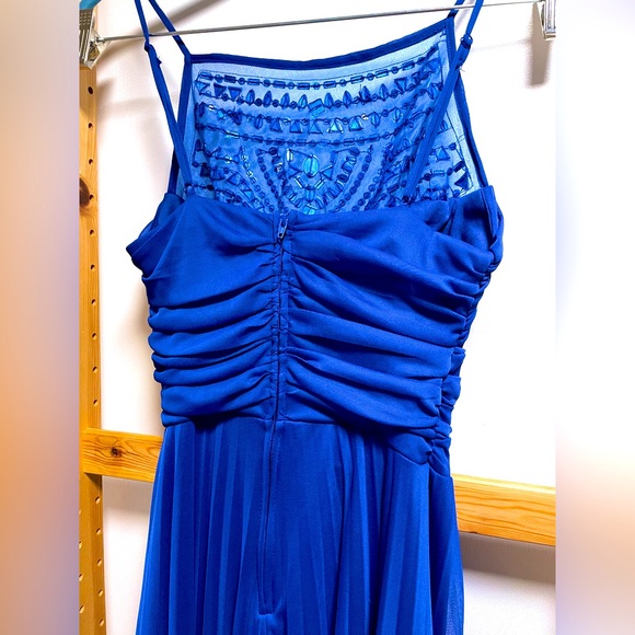 🌸NWT- B DARLIN Navy Blue Long Prom Dress - Picture 6 of 7